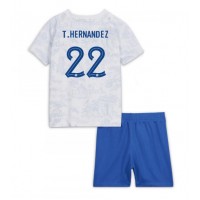 Frankrike Theo Hernandez #22 Fotballklær Bortedraktsett Barn VM 2022 Kortermet (+ korte bukser)